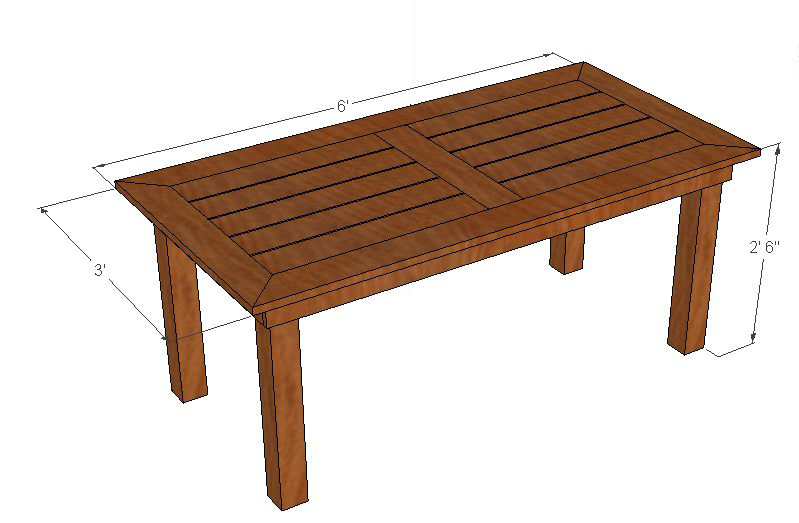 Bryan S Site Diy Cedar Patio Table Plans, Homemade Patio Table Plans